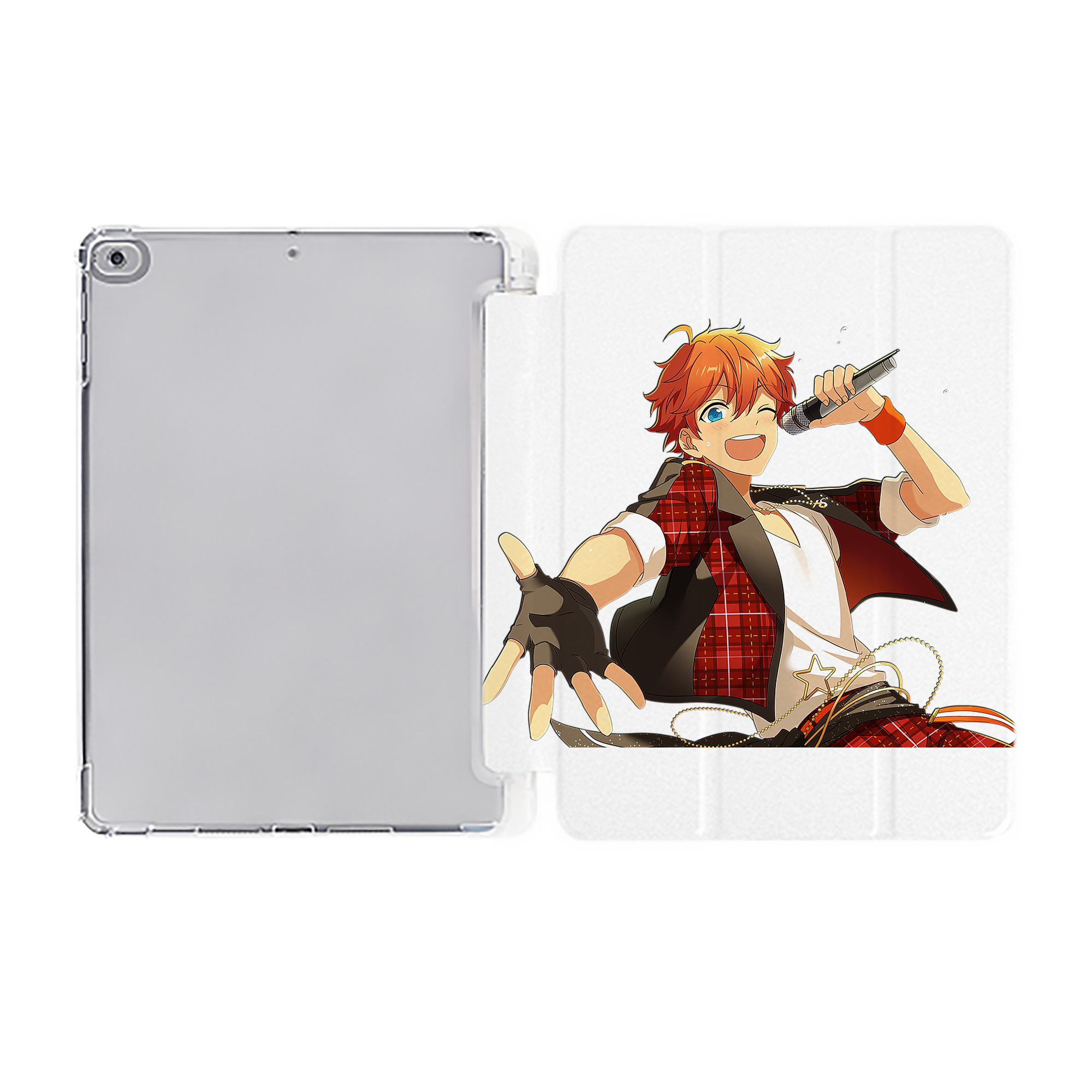 （画像用） あんさんぶるスターズ! Ensemble Stars IPad ケース ペン収納付き 三つ折りスタンド PUレザー×シリコン 対応機種9.5/10.5/10.9インチ